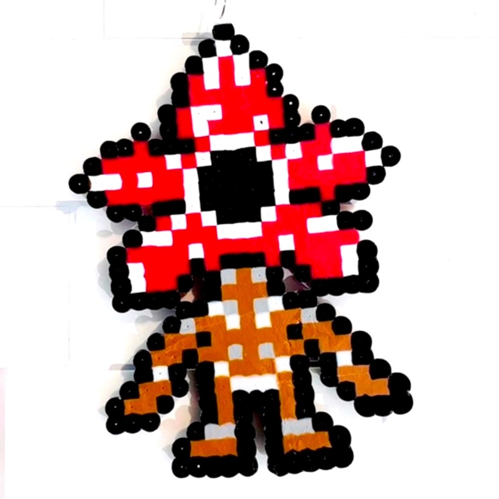 Stranger Things Demogorgan Perler bead keychain